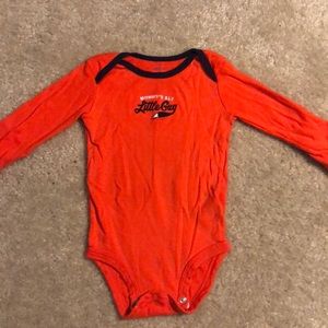 orange long sleeve onesie